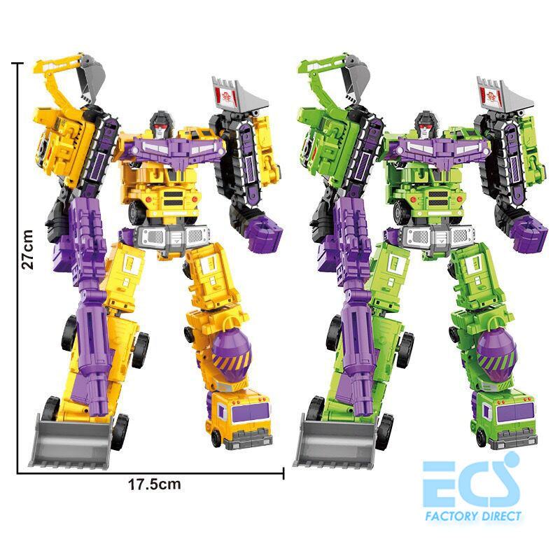Thumbnail: Transformed Yellow/Green Devastator Constructicons Collectible Figure