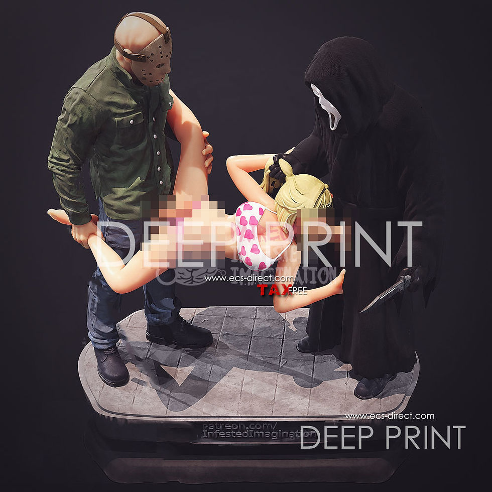 Thumbnail: Jason Ghostface NSFW Resin 1/4 Model Kit Unpainted 3d Print GK Statue Figure