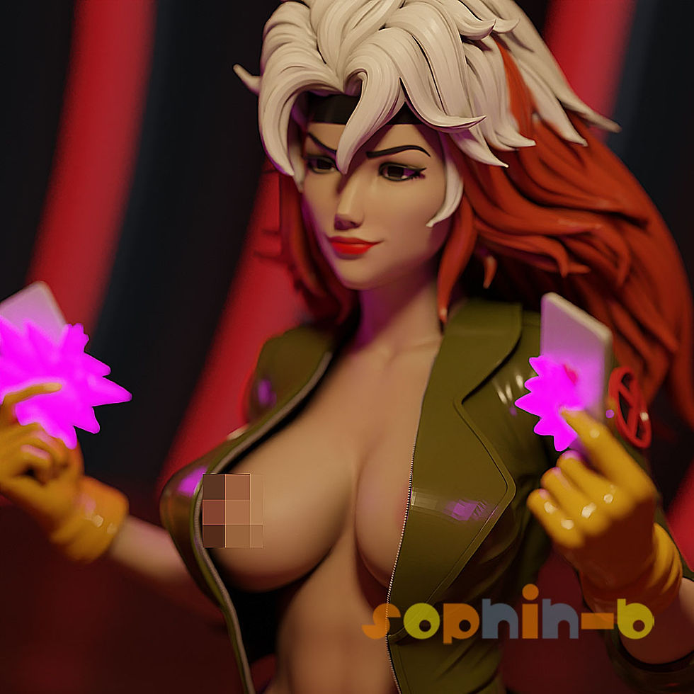 Thumbnail: Rogue NSFW X-Men 1:4 Scale Resin Model Kit Unpainted 3d Print GK Statue Figure