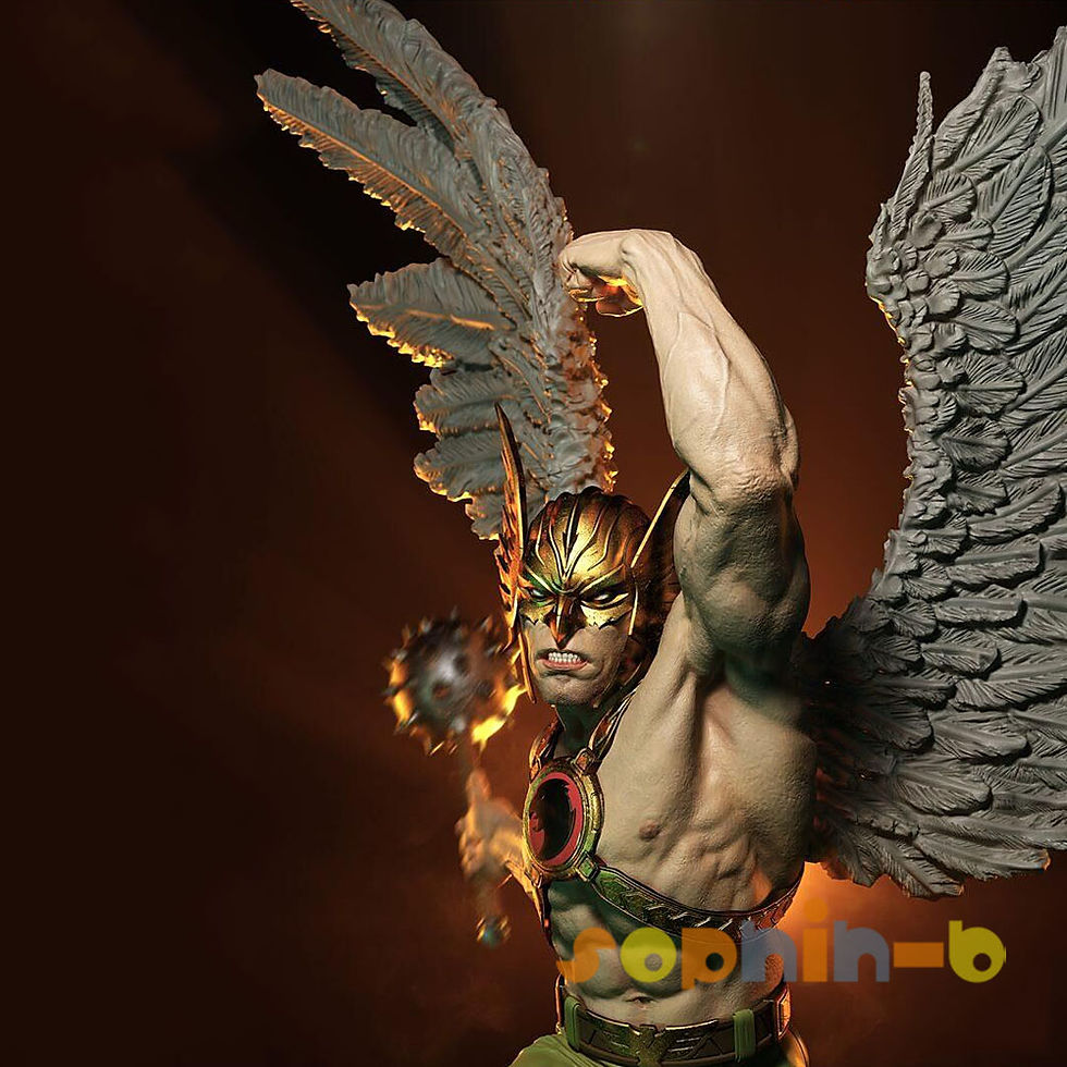 Thumbnail: 50cm Hawkman Resin 1:6 Scale Model Kit Unpainted 3d Print GK Statue Figure