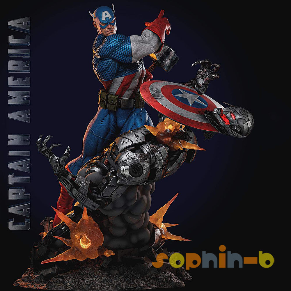 Captain America Ultron Resin 1:6 Model Kit Unpainted 3d Print GK Statue Figure