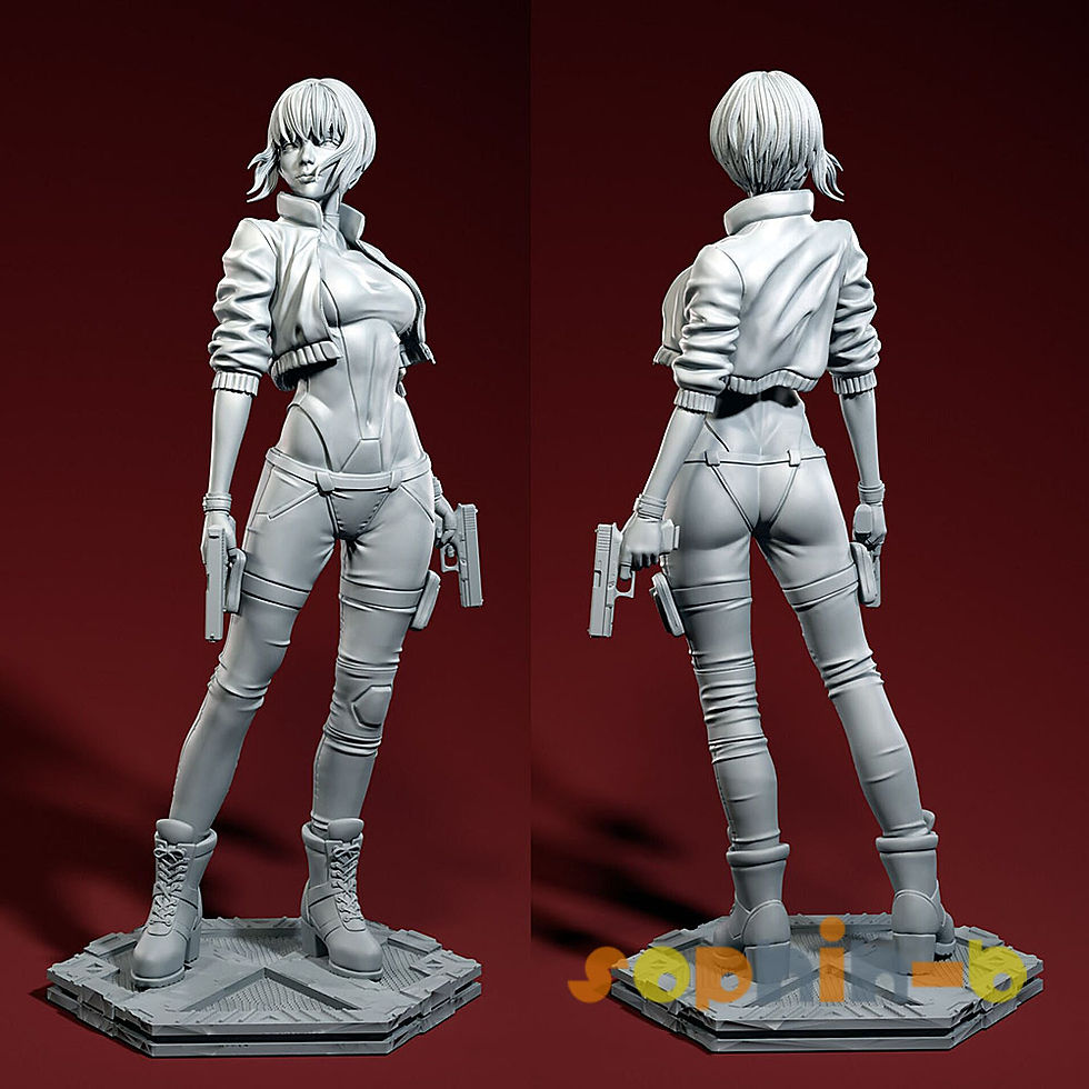 Thumbnail: Motoko Kusanagi 1:4 Resin Model Kit Unpainted 3d Printed GK Statue Figure