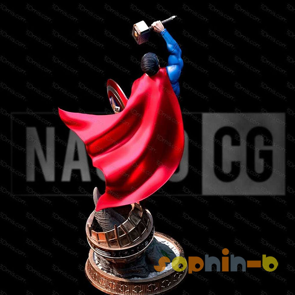 Thumbnail: Superman Crossover Thor Resin 49cm Model Kit Unpainted 3d Print GK Statue Figure