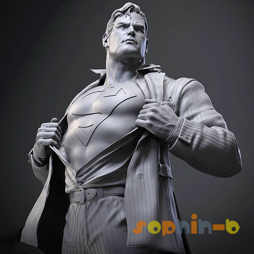 Thumbnail: Clark Kent Superman Daily Planet Model Kit Unpainted 3d Printed GK Statue Figure