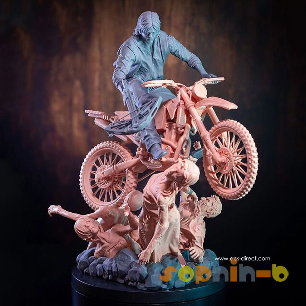 Thumbnail: Daryl Dixon Bike Zombies Resin 1:6 Model Kit Unpainted 3d Print GK Statue Figure