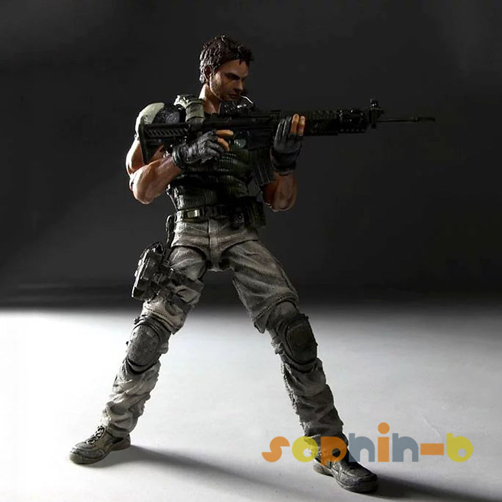Thumbnail: Play Arts Kai Resident Evil 5 Chris Redfield PVC Leon and Jill Action Figure