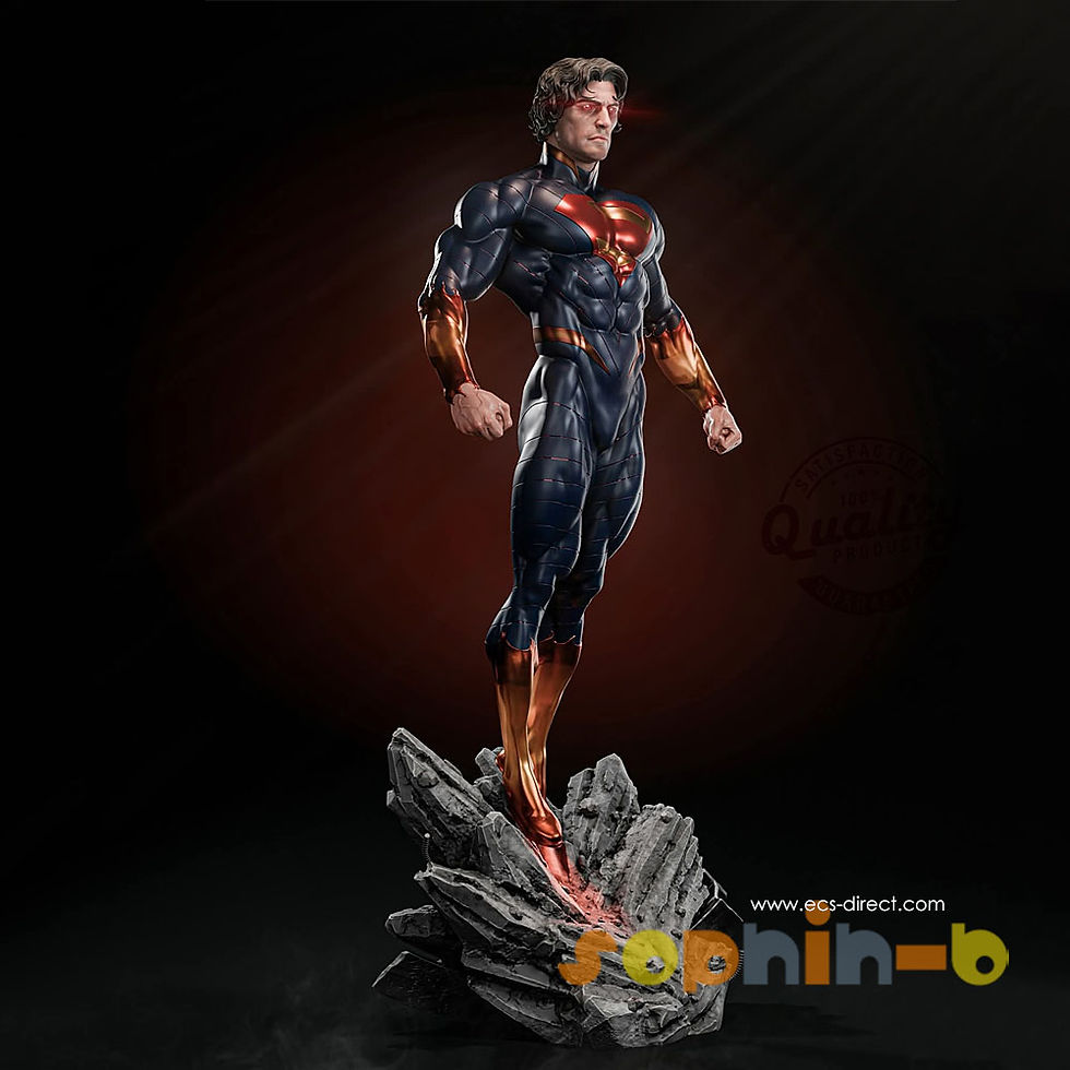 Thumbnail: Man of Steel Superman Resin 1:4 Model Kit Unpainted 3d Print GK Statue Figure