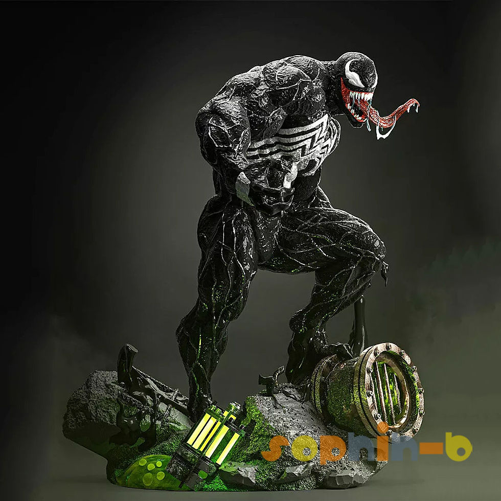 Thumbnail: Venom 3 Heads Resin 1:4 Scale Model Kit Unpainted 3d Print GK Statue Figure