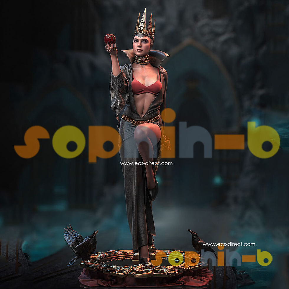 Thumbnail: Evil Queen Gal NSFW Resin 1:4 Model Kit Unpainted 3d Print GK Statue Figure