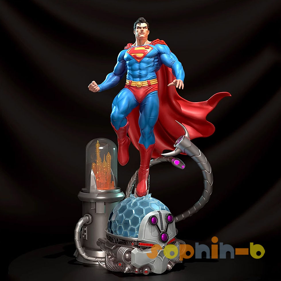 Thumbnail: Superman on Brainiac Resin Model Kit Unpainted 3d Printed GK Statue Figure