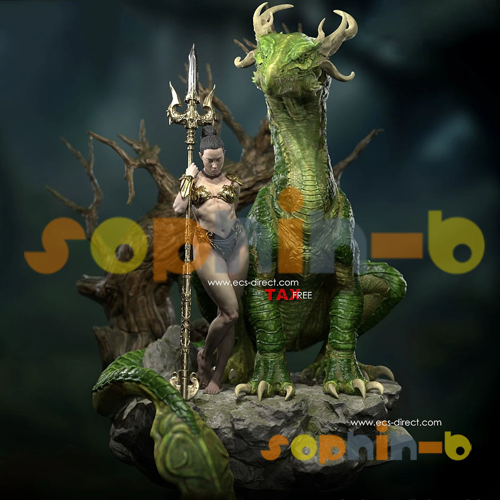 Thumbnail: Sepharina Dragon Resin 1:24 Model Kit Unpainted 3d Print GK Statue Figure