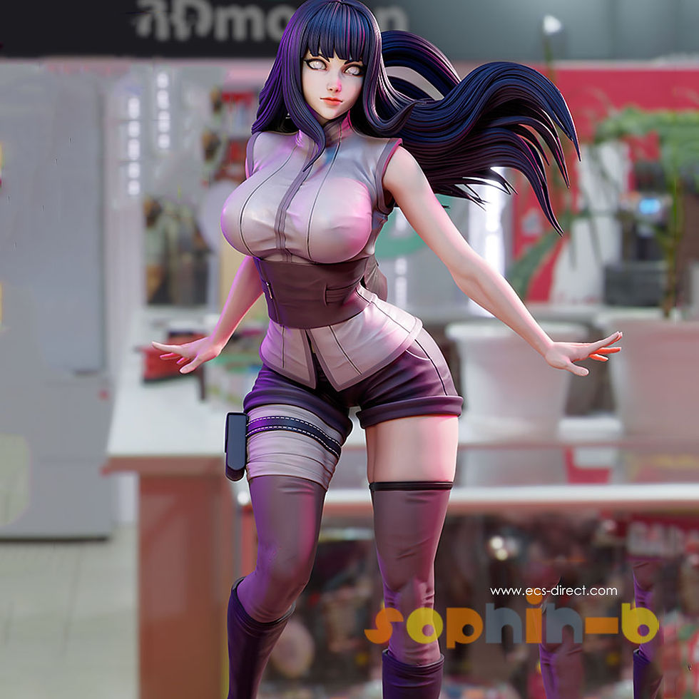 Thumbnail: Naruto Hinata NSFW Resin 1:4 Model Kit Unpainted 3d Print GK Statue Figure.