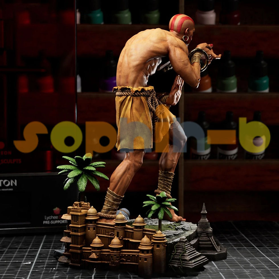 Thumbnail: Dhalsim Street Fighter Figure Resin Model Kit Unpainted 3d Print GK Statue