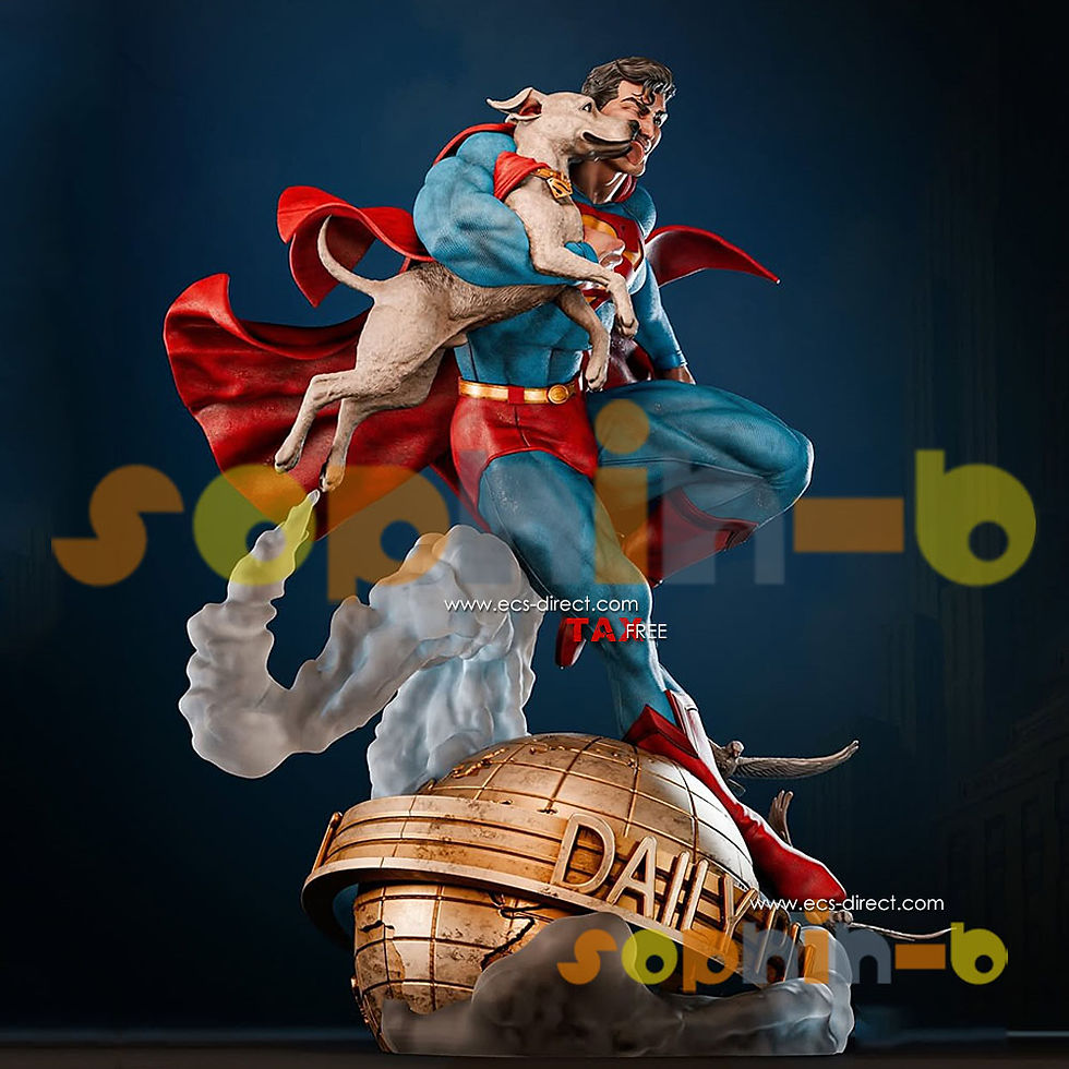 Thumbnail: Super Man & Krypto Resin 1:6 Model Kit Unpainted 3d Printed GK Statue Figure