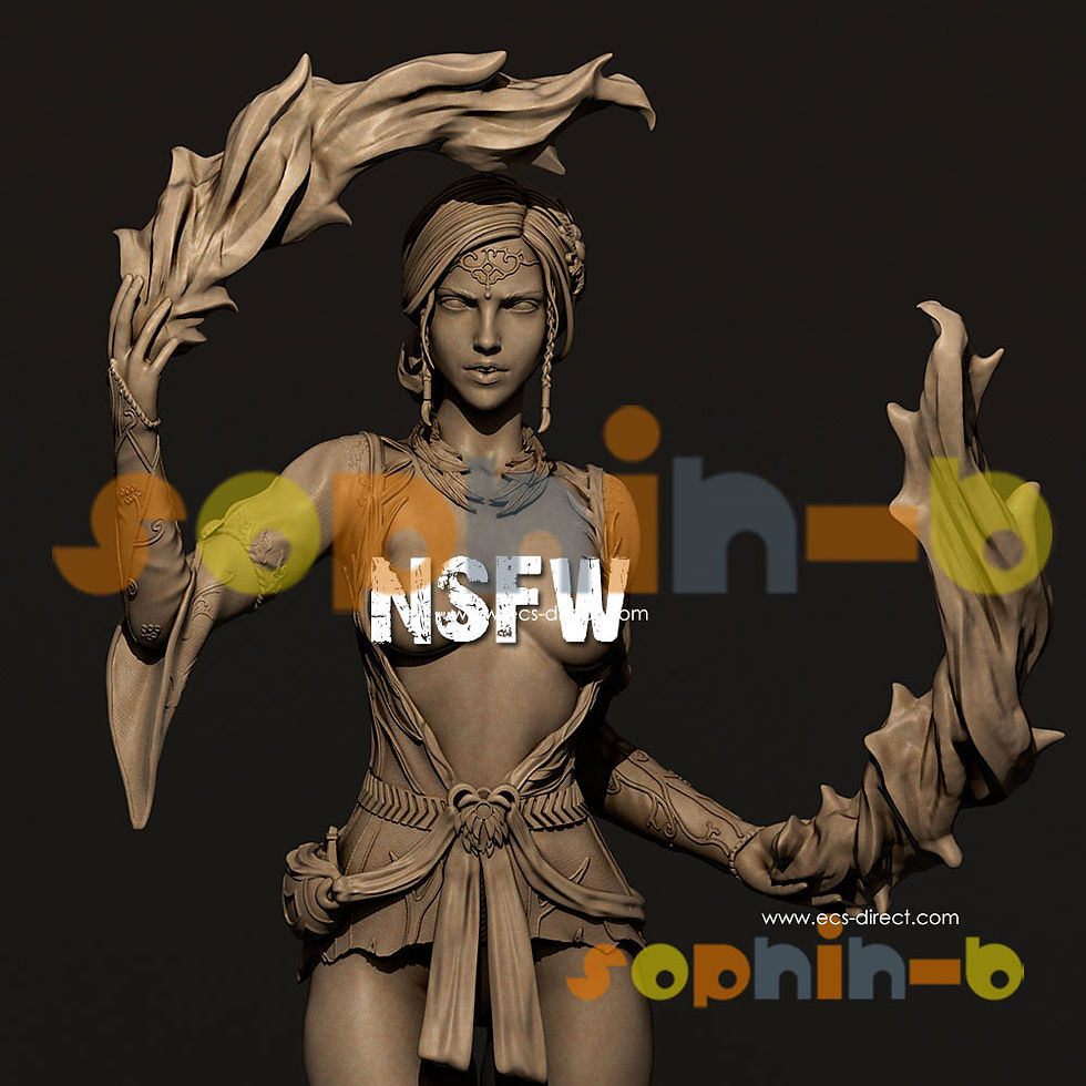 Thumbnail: Triss Merigold NSFW Resin 1:4 Model Kit Unpainted 3d Printed GK Statue Figure.