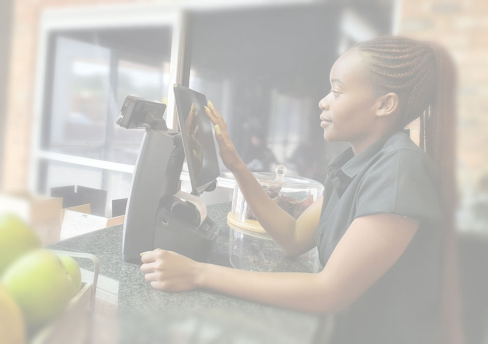 Coffee Shop Cashier with Hisense Luna PoS System