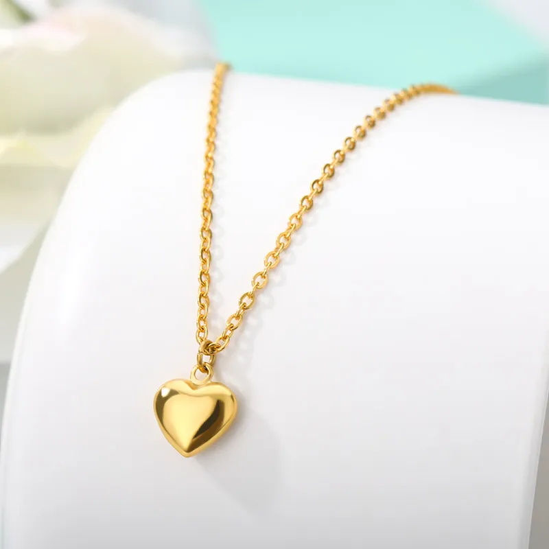 Fashion Necklaces 2022 Woman Stainless Steel Love Heart Pendant Necklaces Virgin
