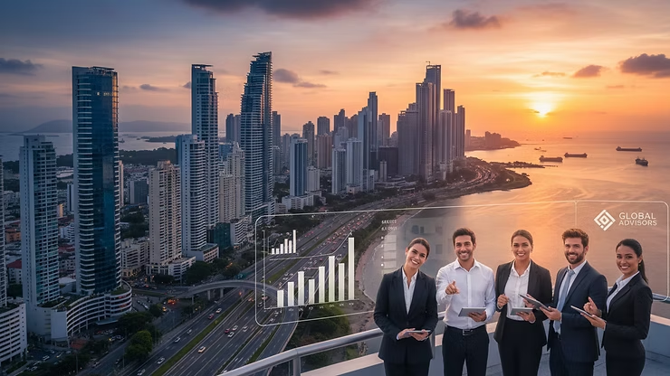El perfil urbano de la ciudad de Panamá, símbolo de un centro de negocios internacional