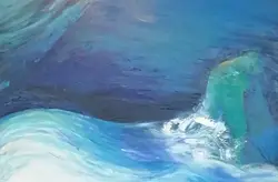 AQUA Oil painting F30