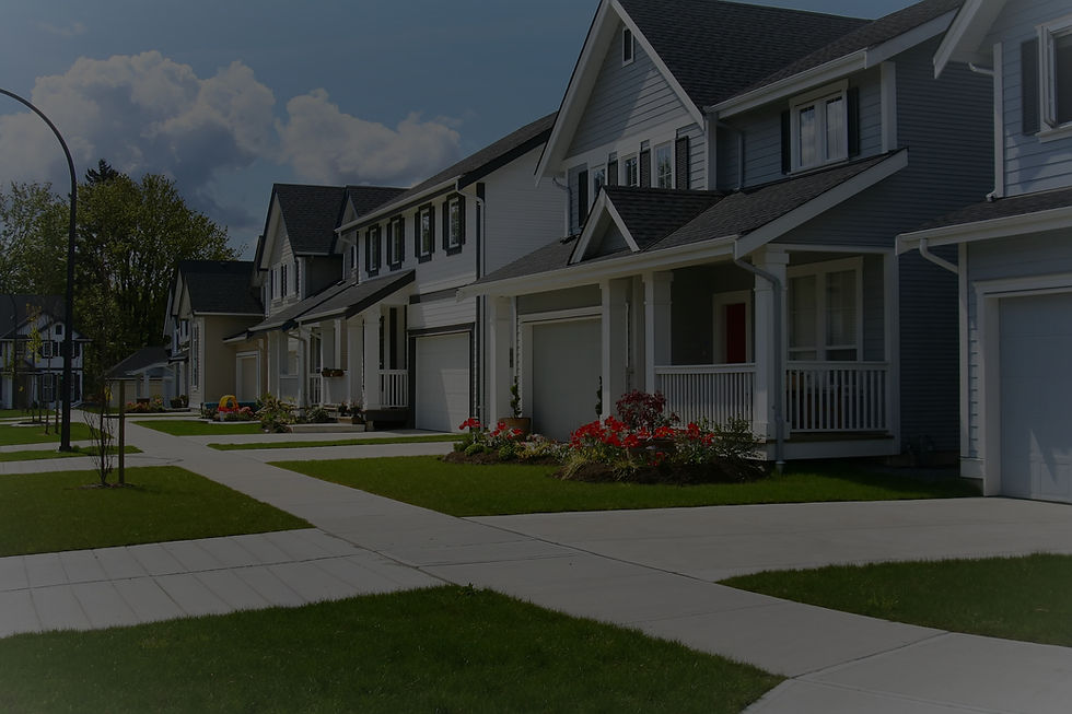 A row of homes in a subdivision