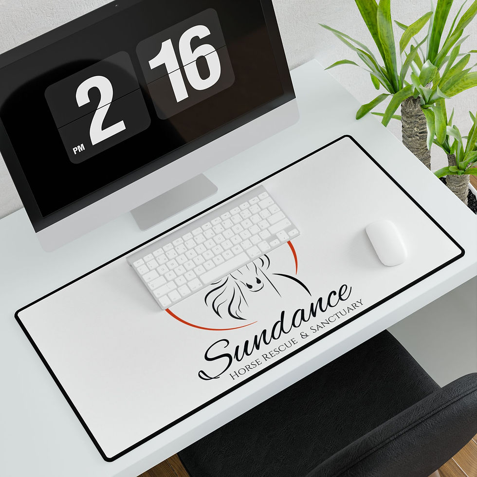 Thumbnail: Sundance Horse Rescue Desk Mat — Large Logo Mouse Pad for Equestrian Fans