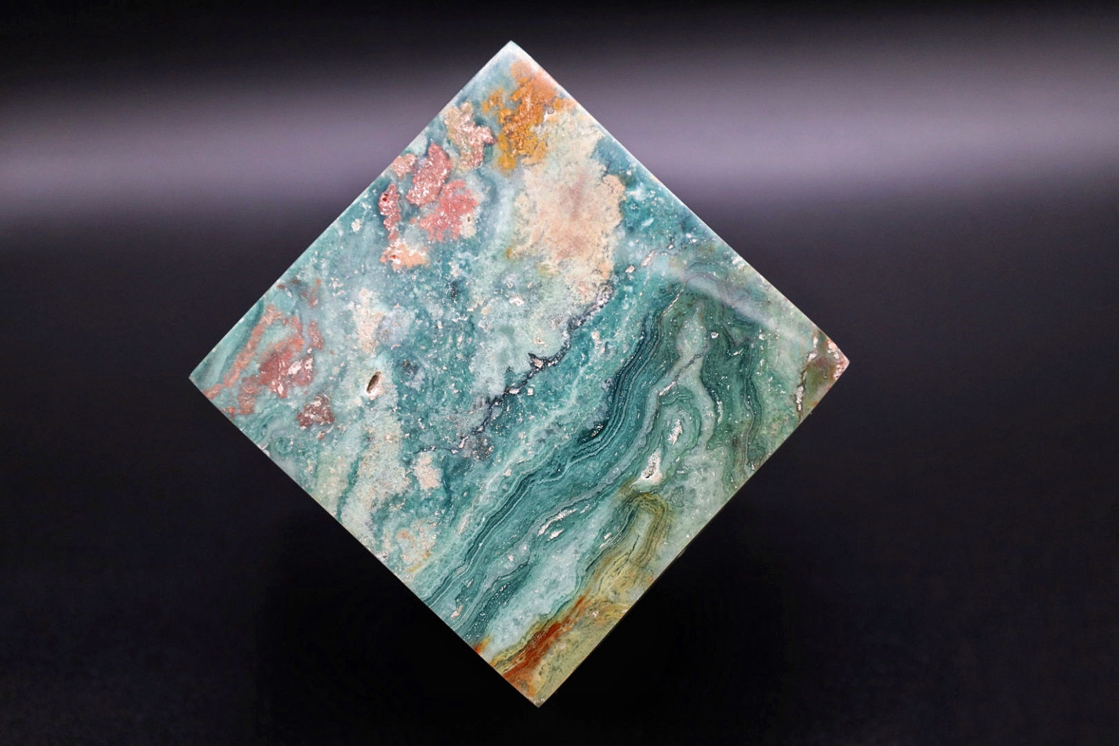 Dimensional Ocean Jasper Cube