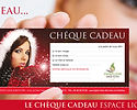Cheque cadeau, institut, louviers, espace ligne et bien être