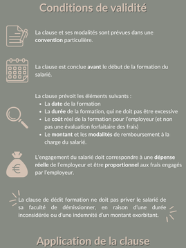 Une infographie sur la clause de dédit formation
