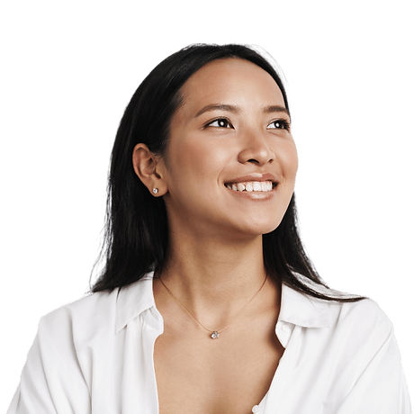 A female marketing professional smiling