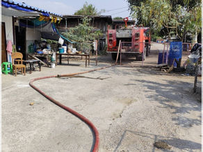 ฝ่ายป้องกันฯ บริการน้ำเพื่อการอุปโภคบริโภคให้กับประชาชน หมู่ที่ ๑๒ บ้านเนินมะกอก