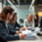 4 people in professional meeting