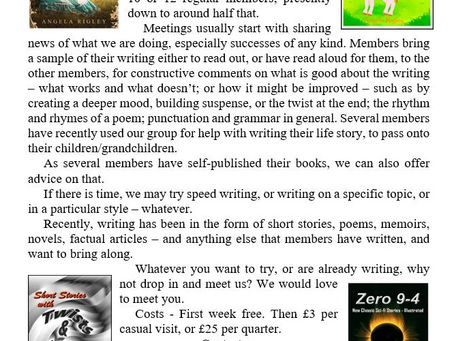 Join a Writers' Group - FREE!!!