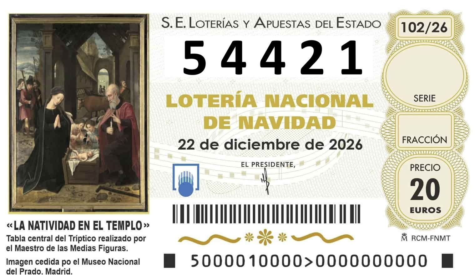 54421 SORTEO 102/26