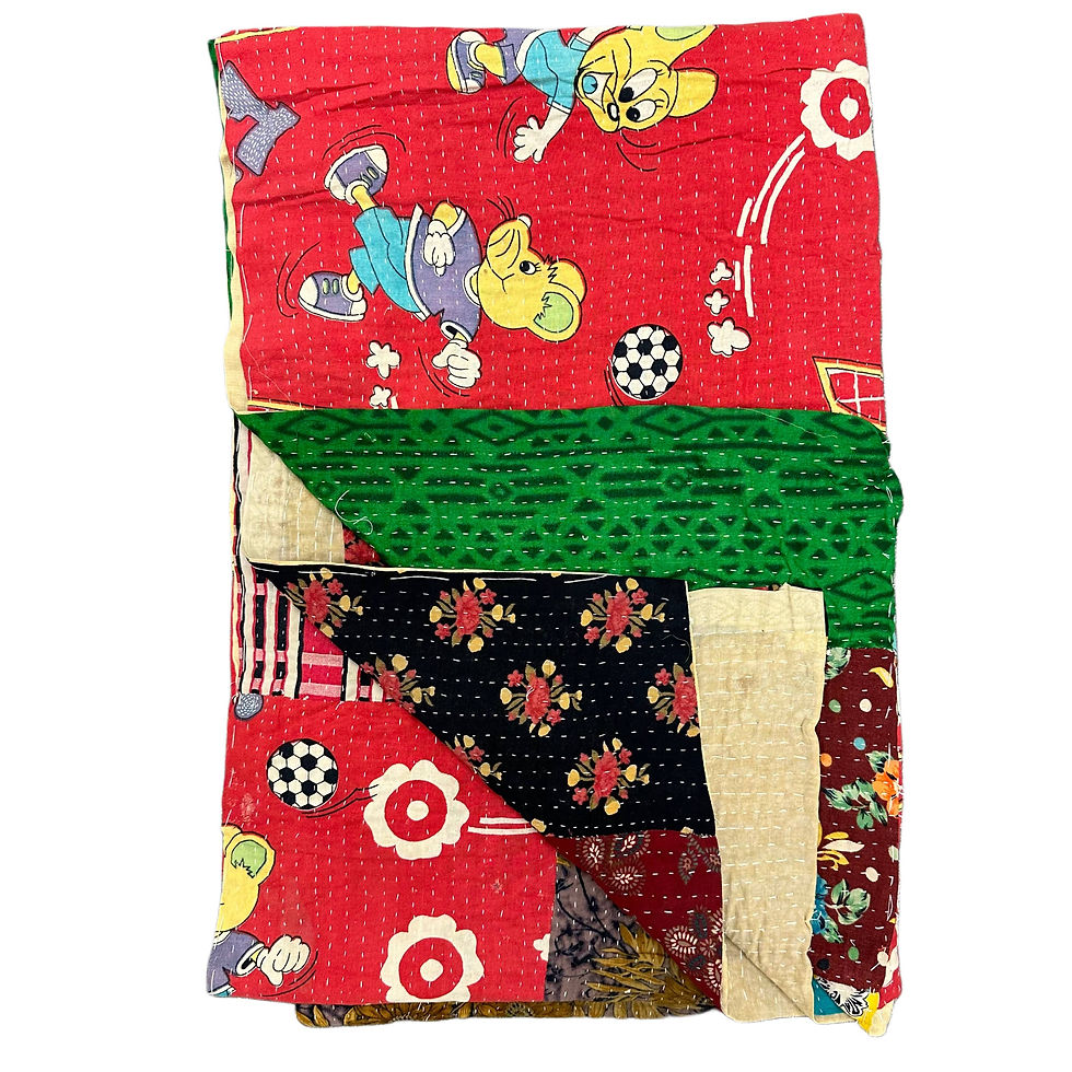 Thumbnail: VINTAGE KANTHA BLANKET-SN-HA00001-5102