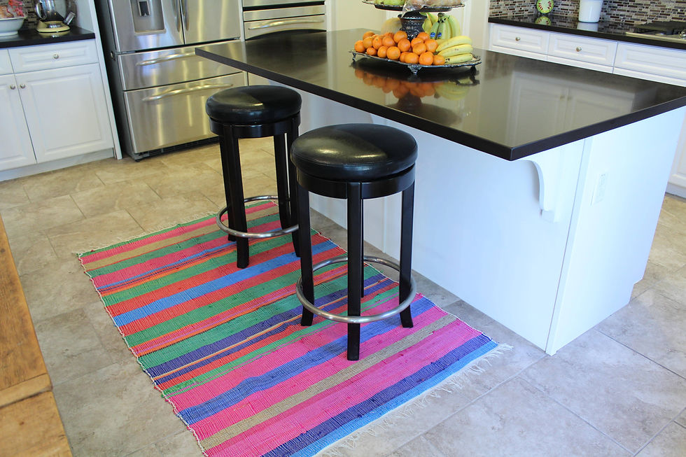 Thumbnail: 4' x 6' Natural Recycled Fabric Rug