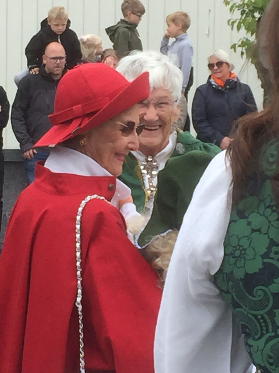 Hyggelig møte med Dronningen