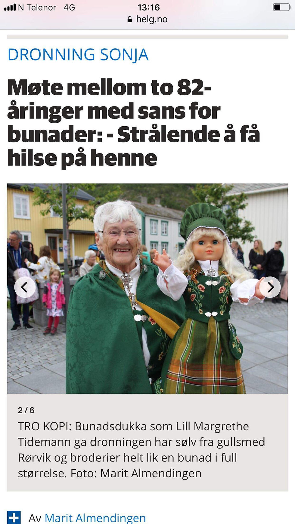 Klar for å overlevere gaven fra Vefsn kommune