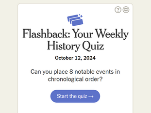 NYT's Flashback Quiz