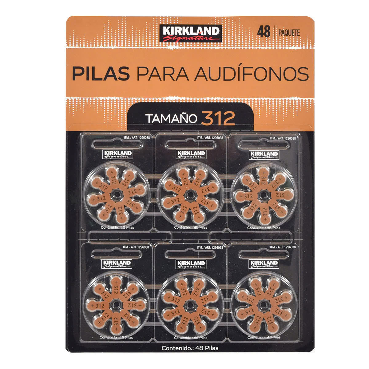 Pila auditiva # 312 Blister con 6 blisters de ( 8 Pilas C/U )