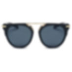 Thumbnail: HANOVER | Unisex Fashion Brow-Bar Round Sunglasses