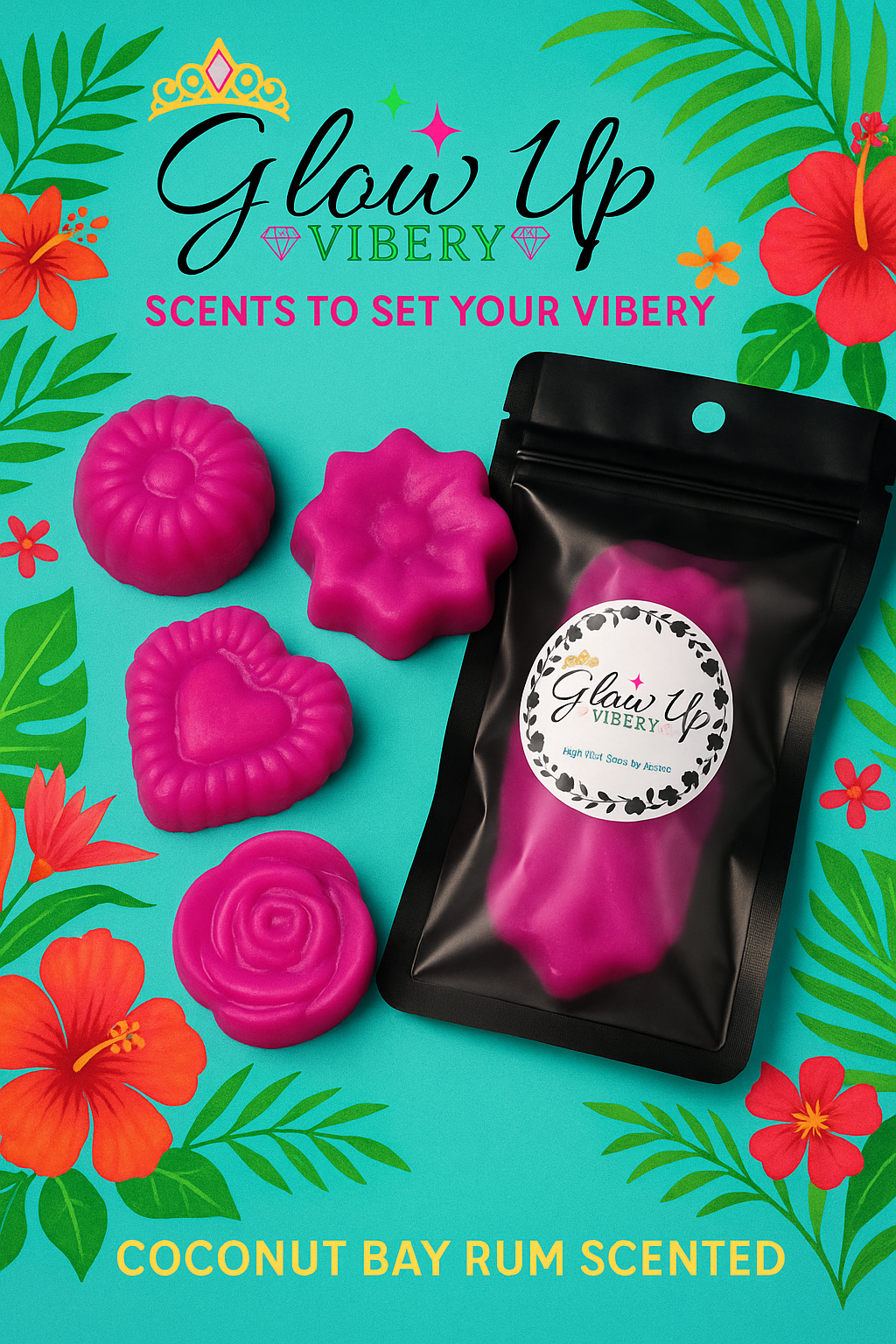 Coconut Bay Rum Soy Wax Melts – Glow Up Vibery