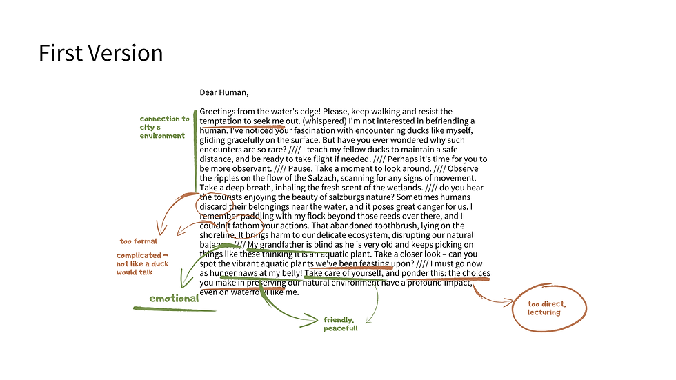 First Version of the Story