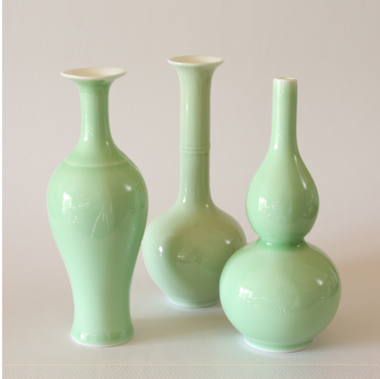Celadon Vase Set, Sold by Set