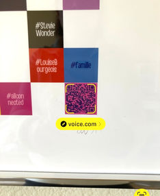 QR code linking the physical and digital artworks 