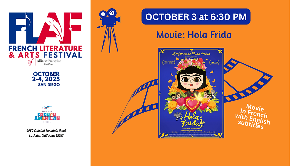 French Film Club Special edition French Literature and Arts Festival