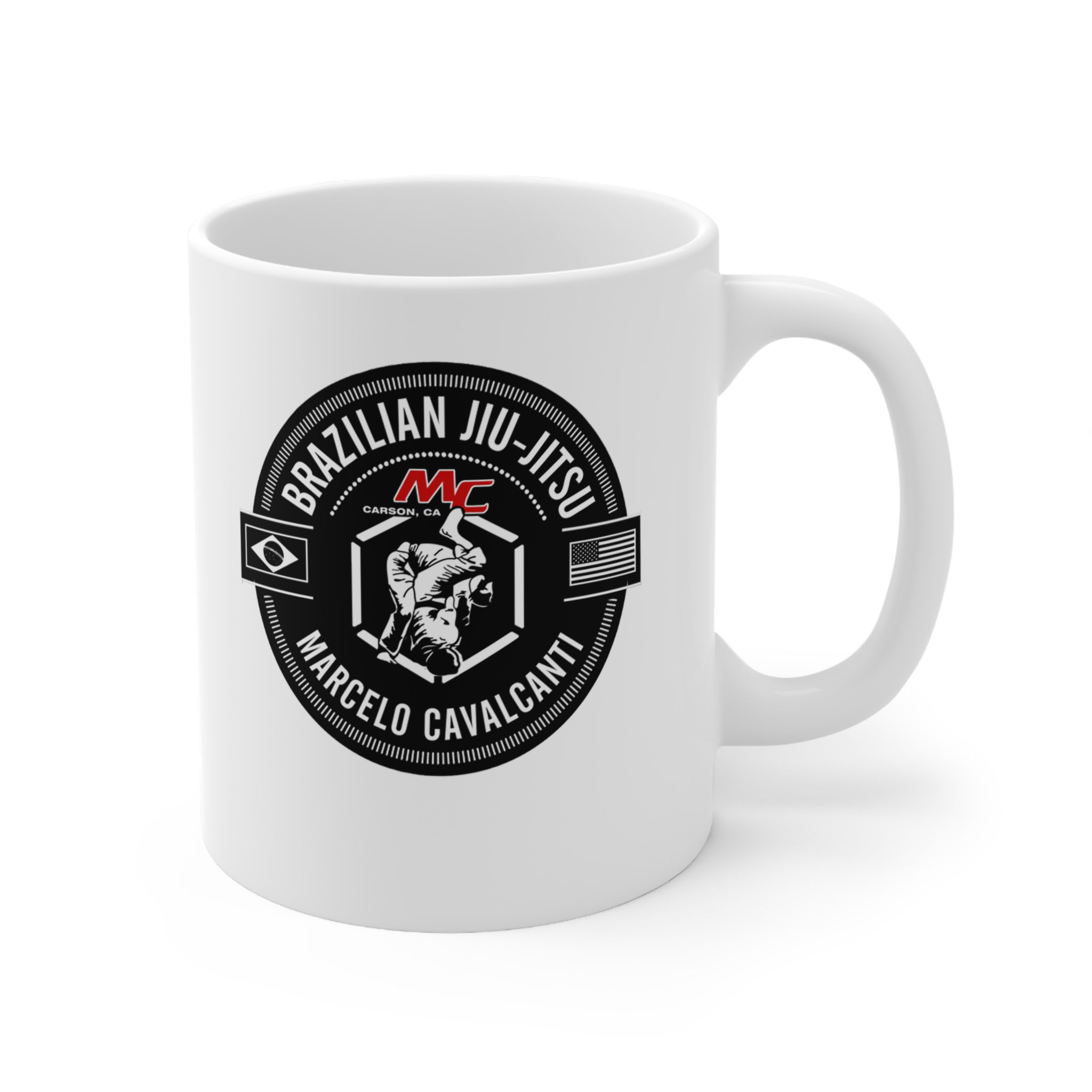 MCBJJ White Ceramic Mug, 11oz