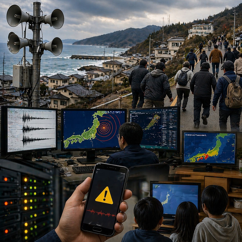 Au Japon, les minutes qui comptent : comment une alerte tsunami prend vie