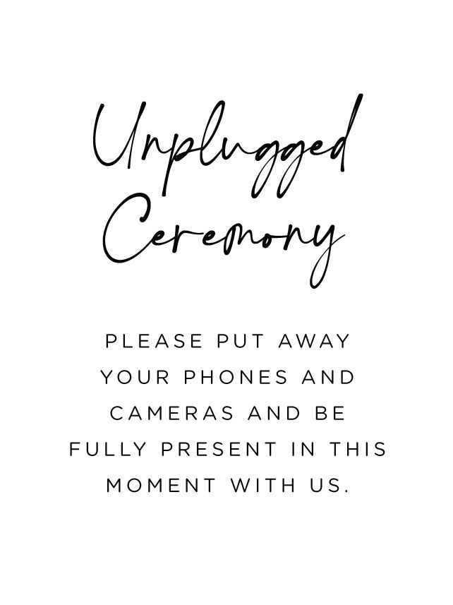Unplugged Ceremony
