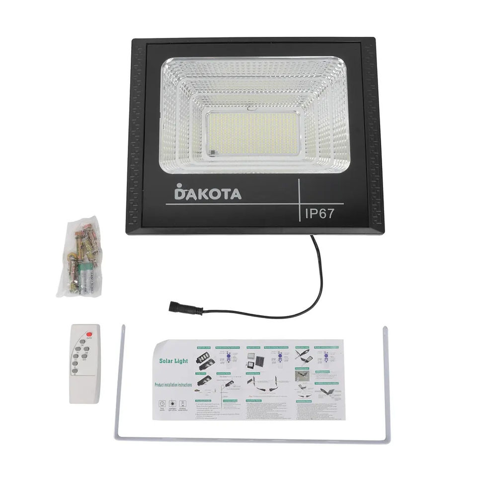 Miniatura: Reflector Solar Led 300w Dakota Para Exterior Con Panel Solar + Control Remoto