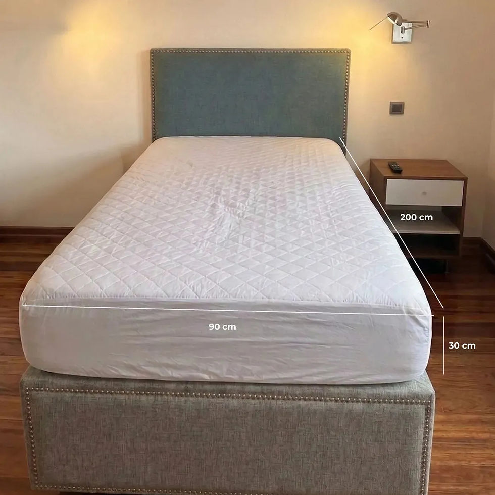 Miniatura: Cubre Colchón Funda Protector Impermeable 1 Plaza Ajustable Blanco